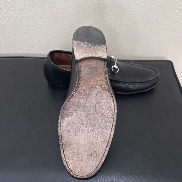 Allen Edmonds VERONA II Men\'s Italian Horsebit Loafers 12 D Black Dress READ main image 14